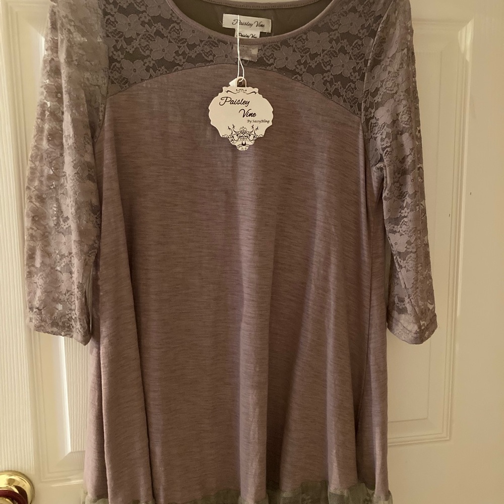 Paisley Vine Lace Top/Mini Dress
